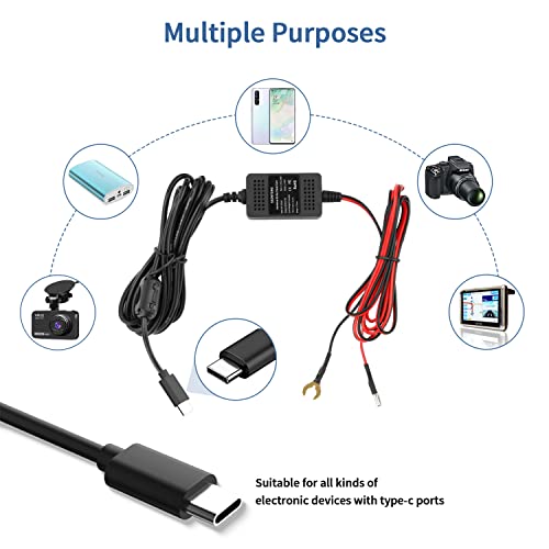 Low Voltage Protected Dash Cam Hardwire Kit for 12-24V Vehicles